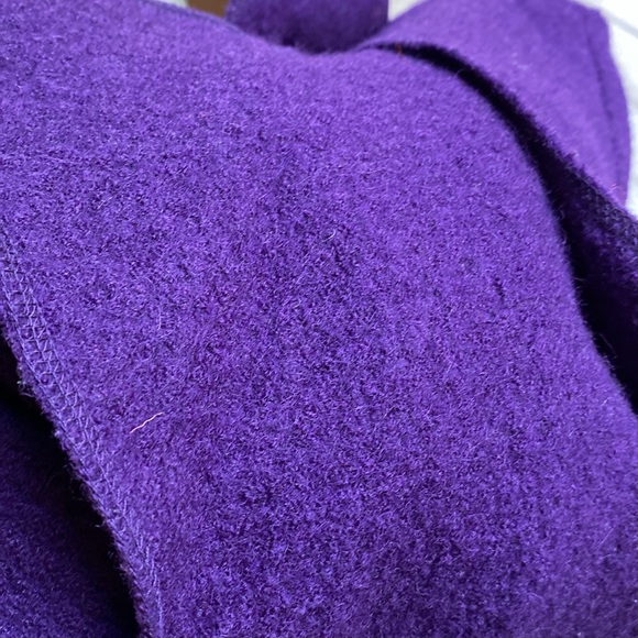 Sandro Petite Wool Purple Belted Jacket Medium - Picture 17 of 17